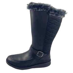 Merrell Tremblant Ezra Waterproof Fur lined Quilted Boots black Sz 6 Vibram Sole